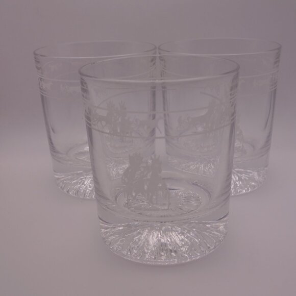 Set of Three(3) Vintage Blue Bonnets Scotch Glasses - Picture 1 of 9